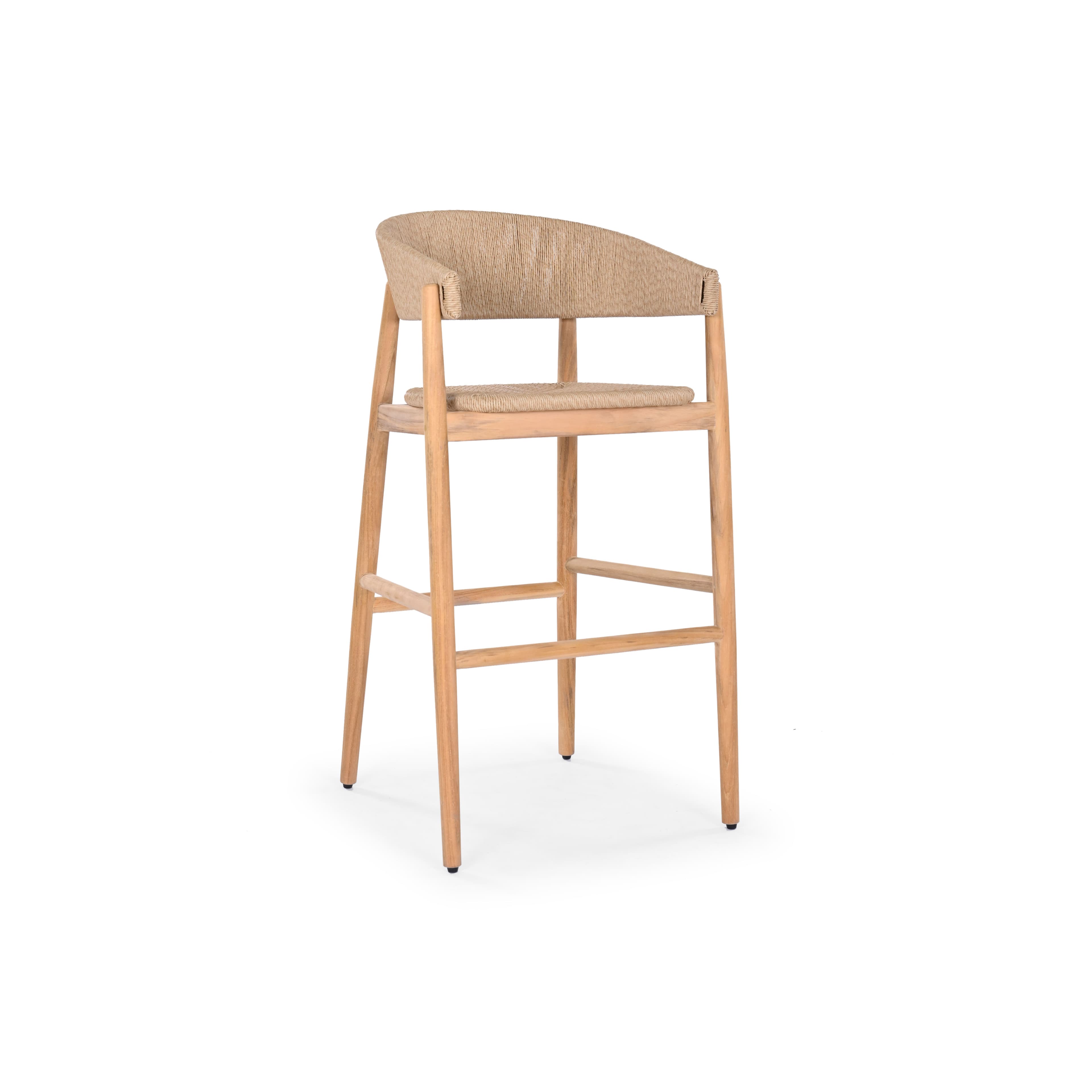 Campania teak barstool