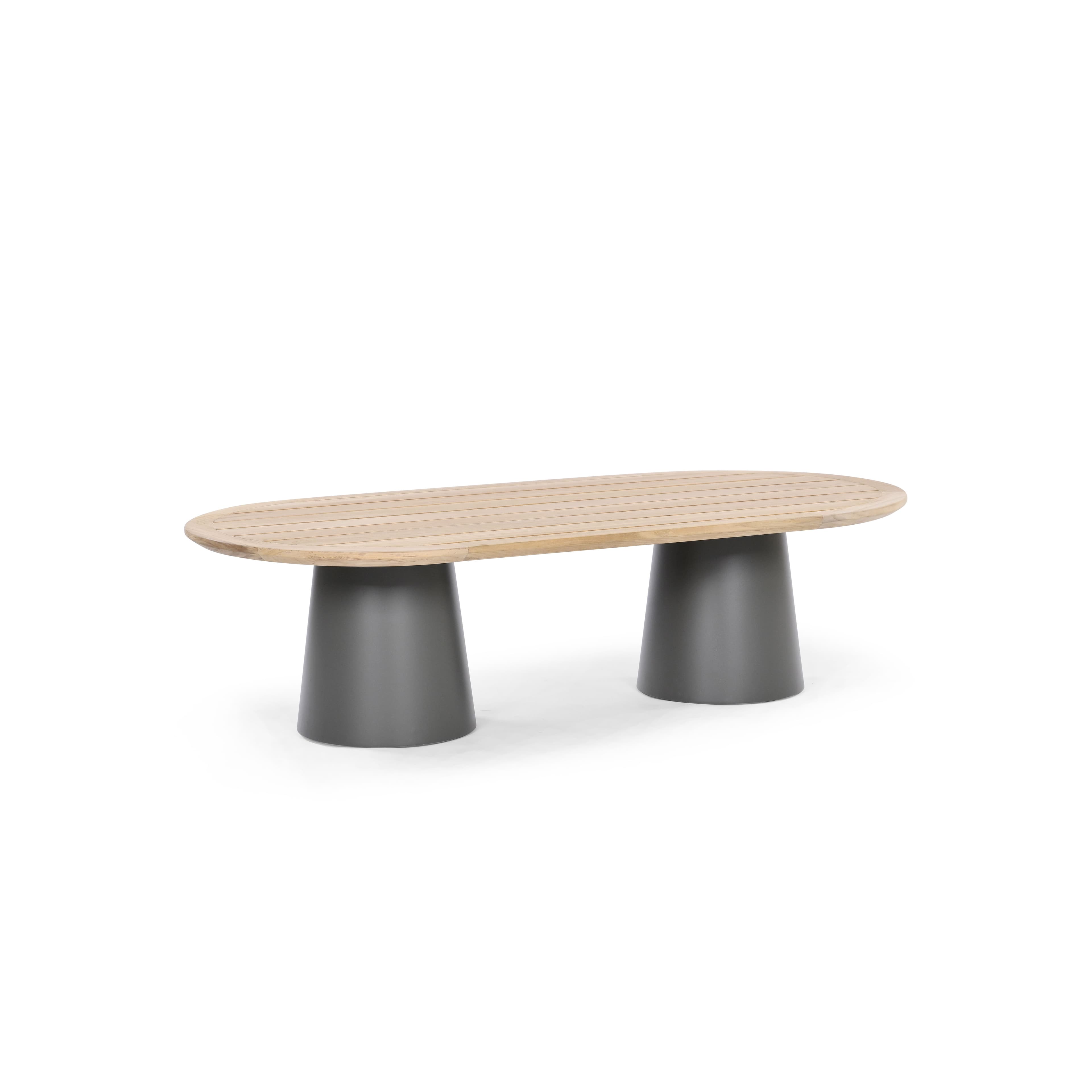 Conning oval coffee table
