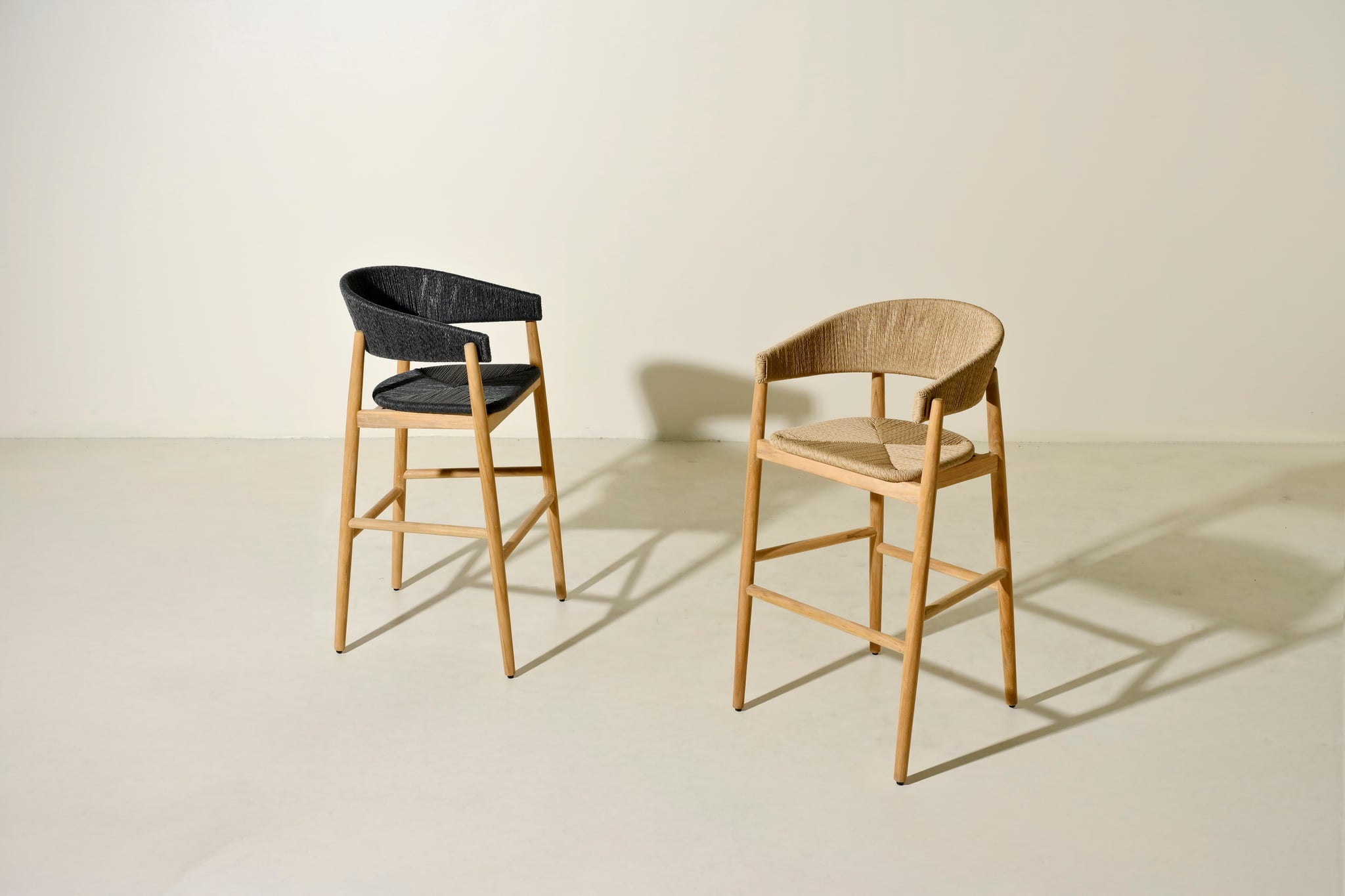 Campania teak barstool