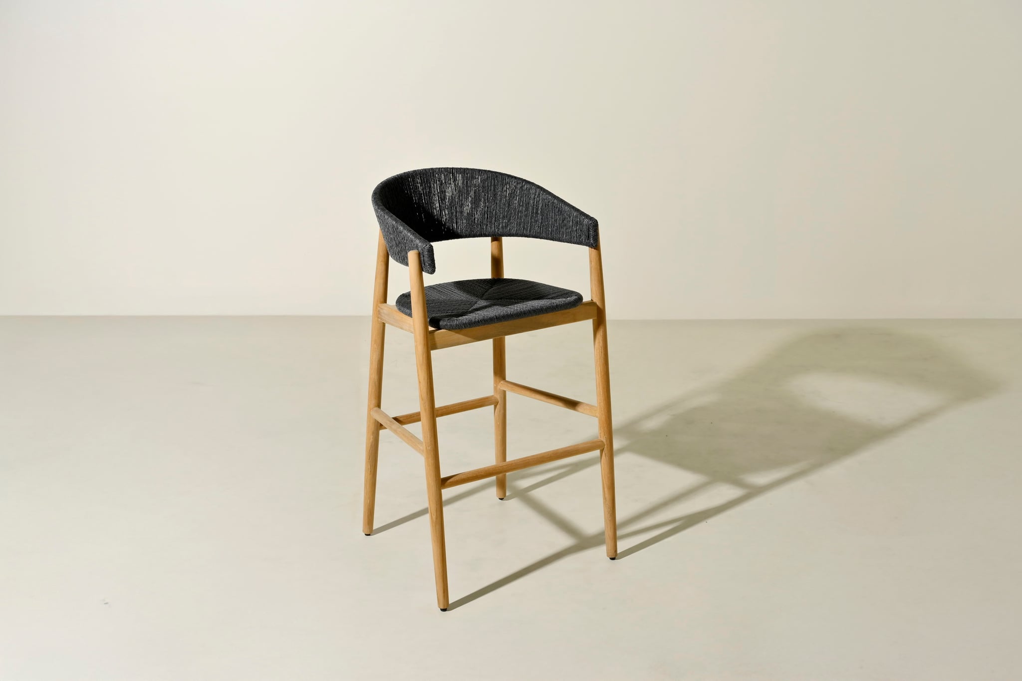 Campania teak barstool