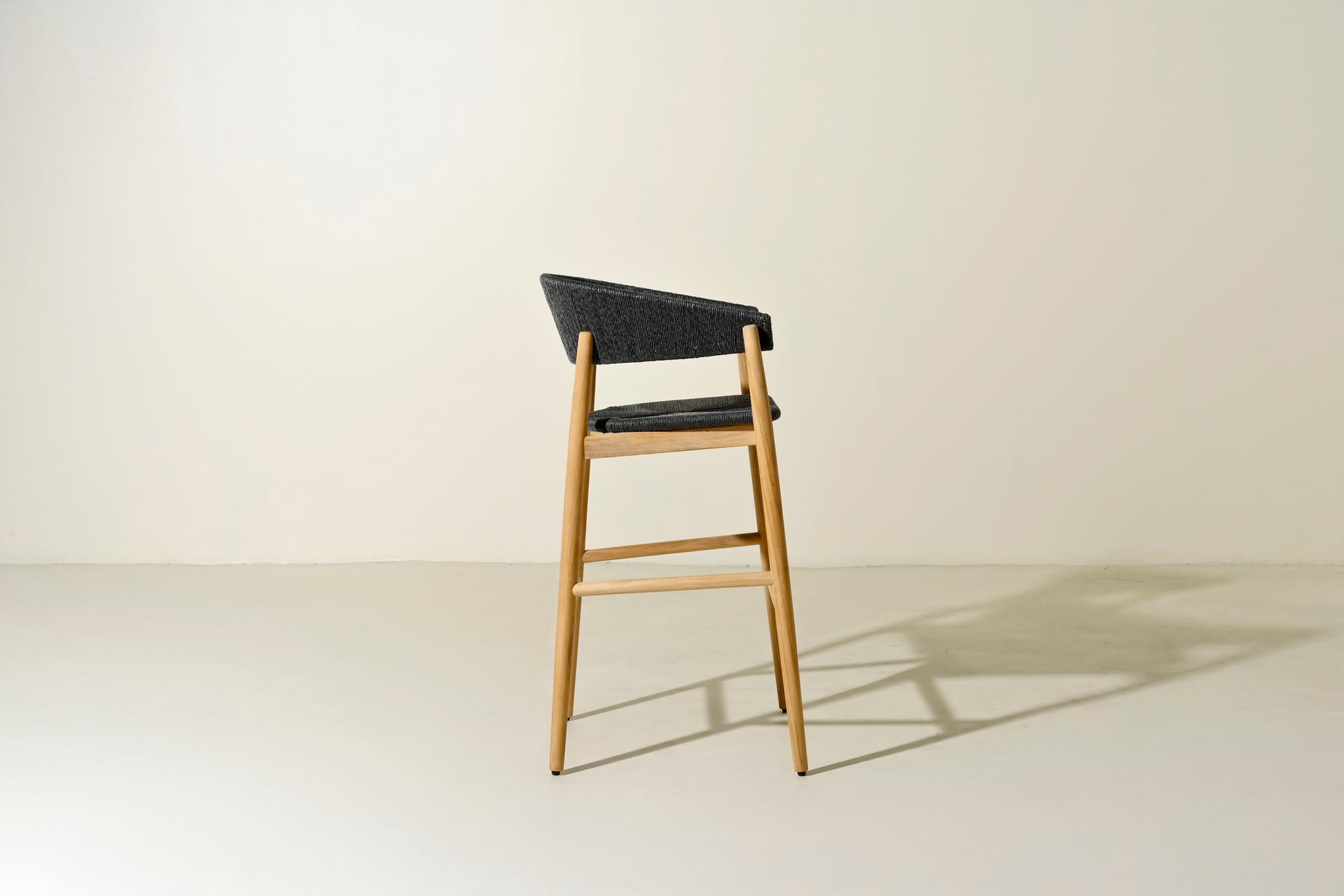 Campania teak barstool