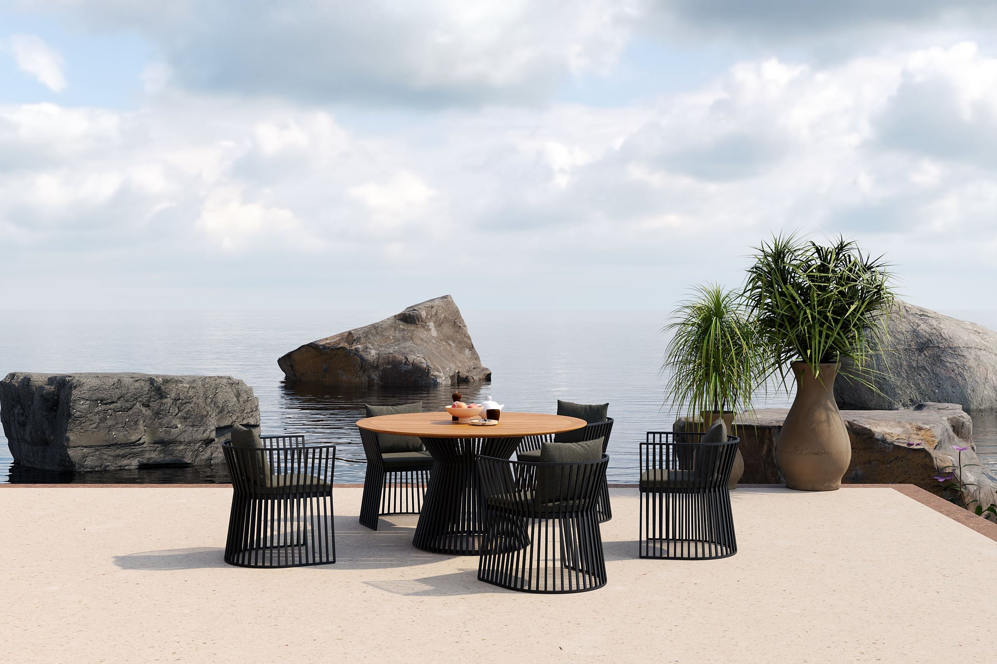Fence dining armchair