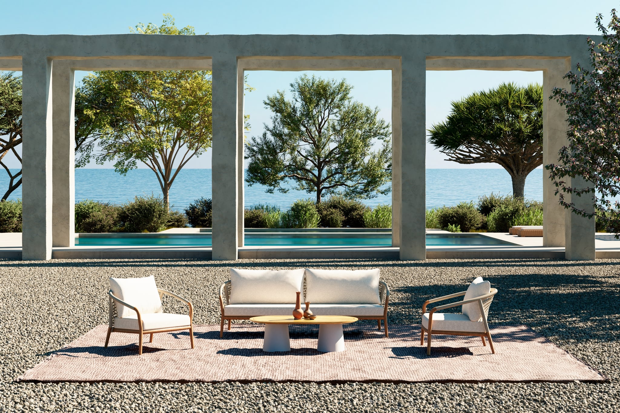 Rhode teak lounge chair