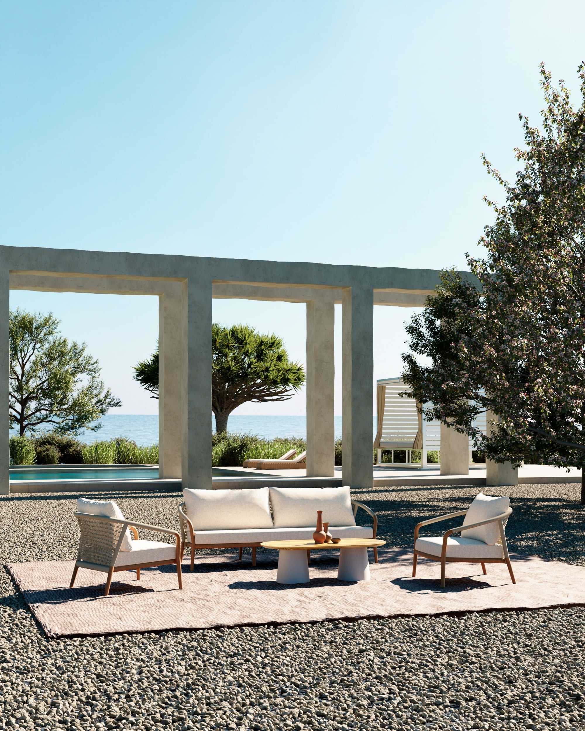 Rhode teak lounge chair