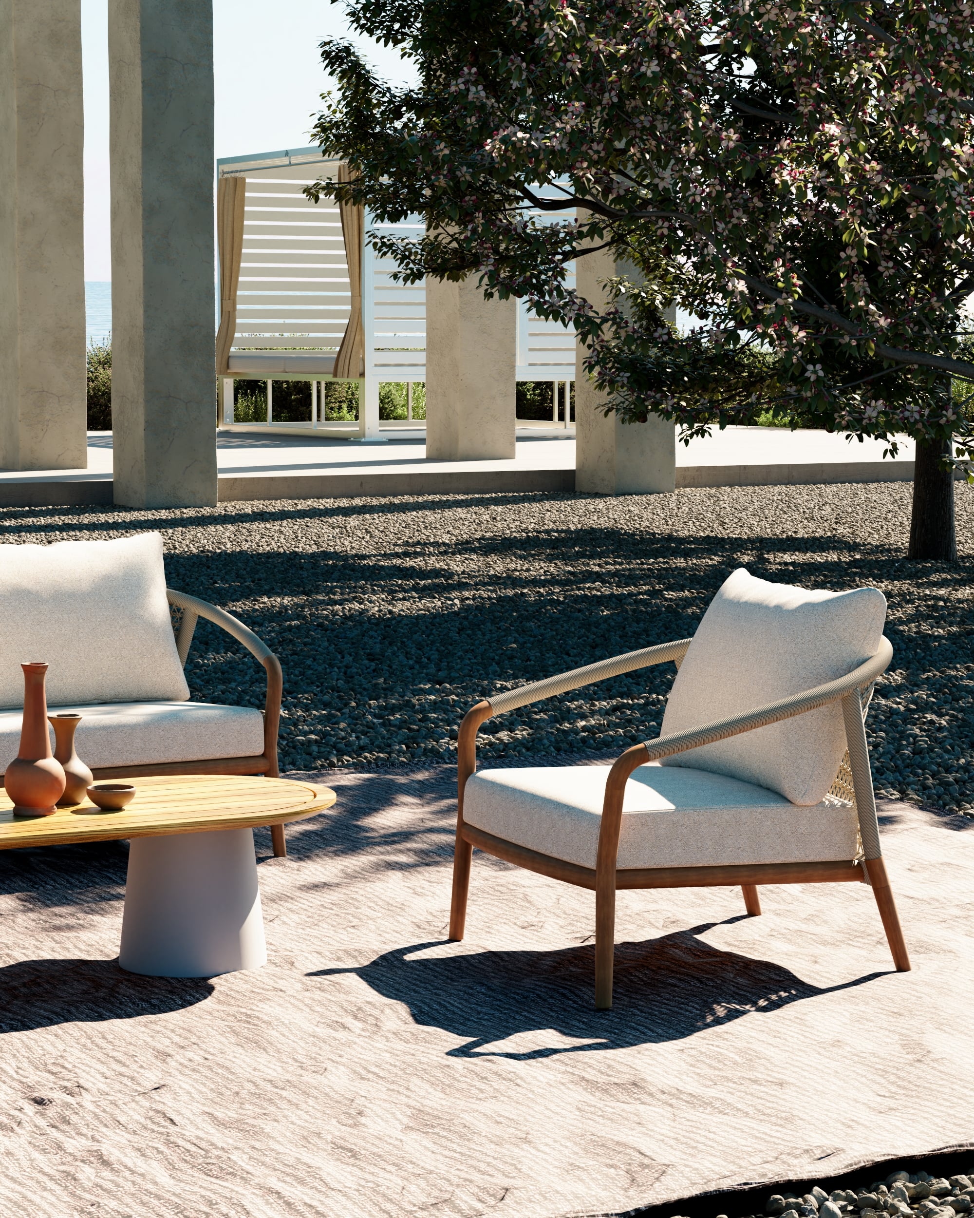 Rhode teak lounge chair